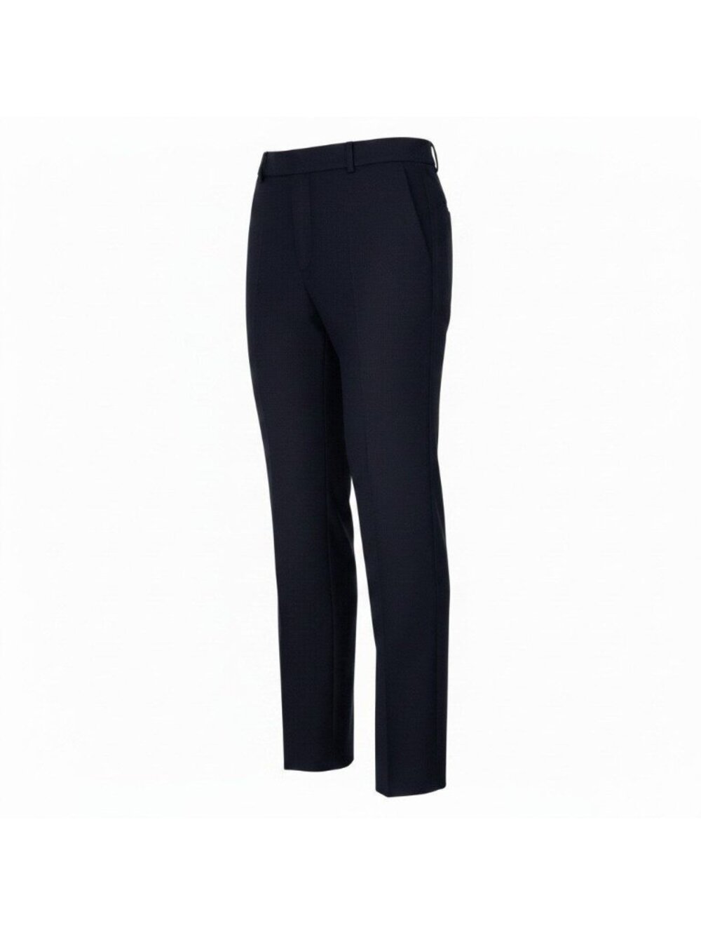 Saint Laurent Rive Gauche Trousers Straight Pants Side Fringe Black